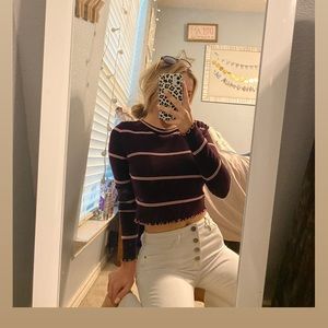 adorable long sleeve striped top